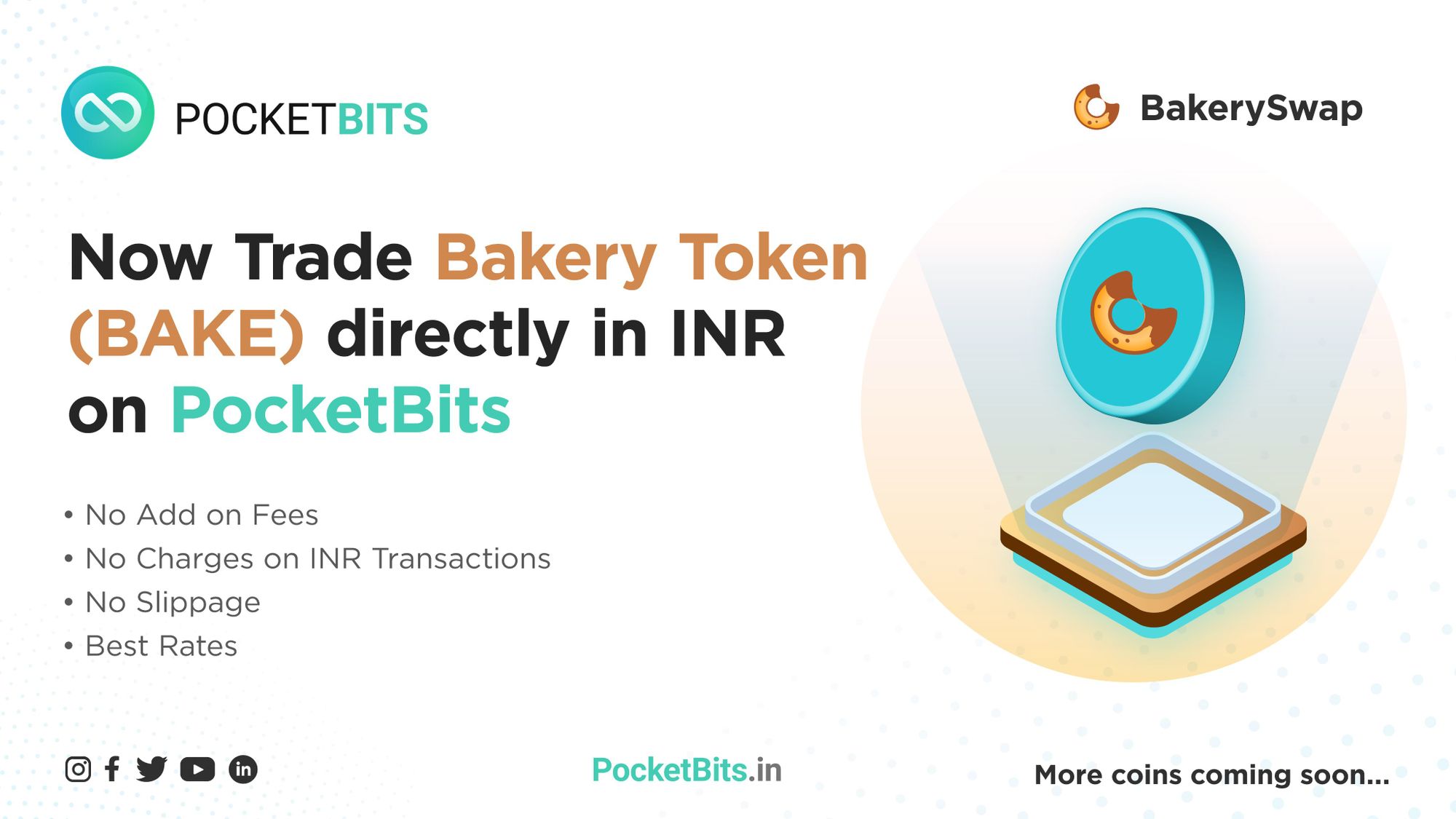 BUY BakerySwap (BAKE) in INR on PocketBits!