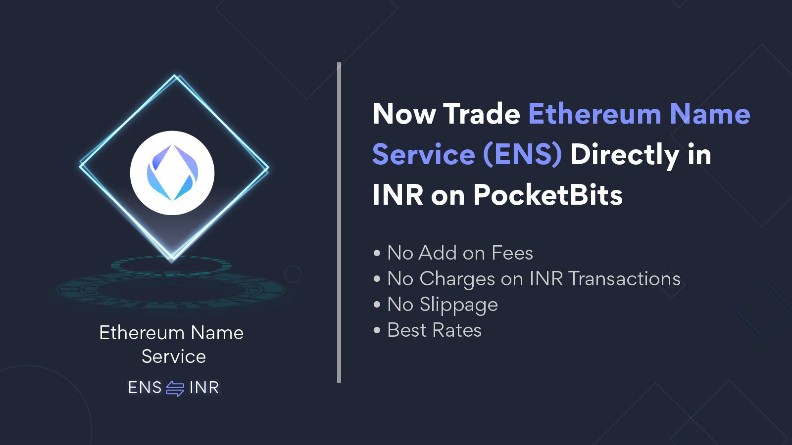 BUY Ethereum Name Service (ENS) in INR on PocketBits!