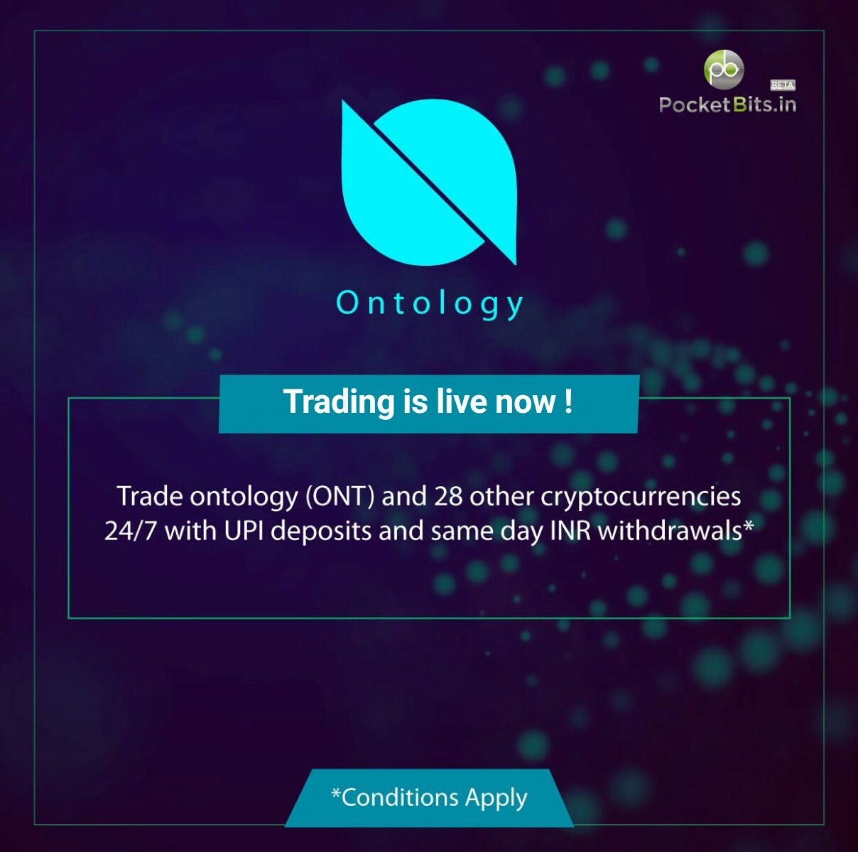 BUY Ontology (ONT)in INR on PocketBits!