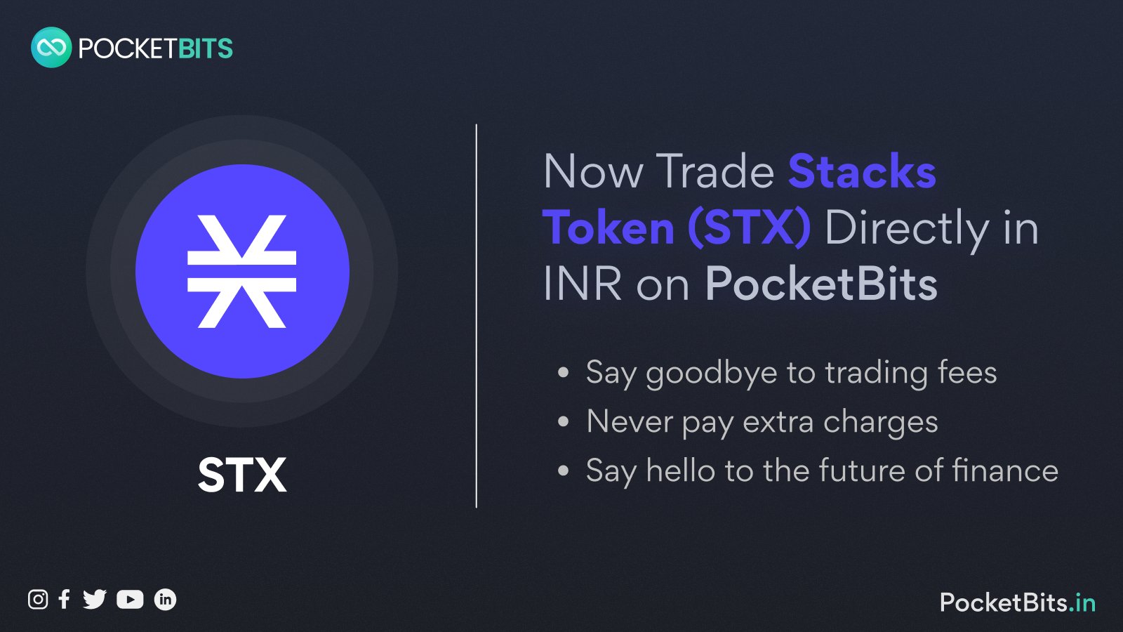 BUY Stacks (STX) in INR on PocketBits!