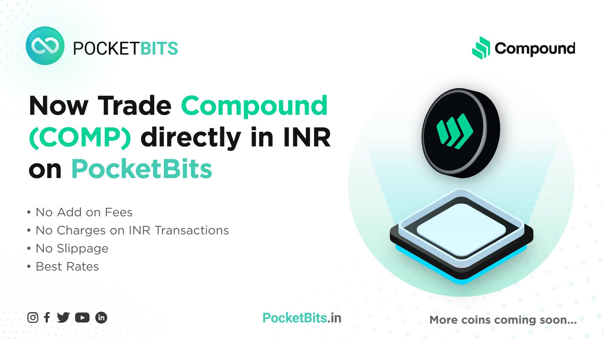 BUY Compound (COMP) in INR on PocketBits!