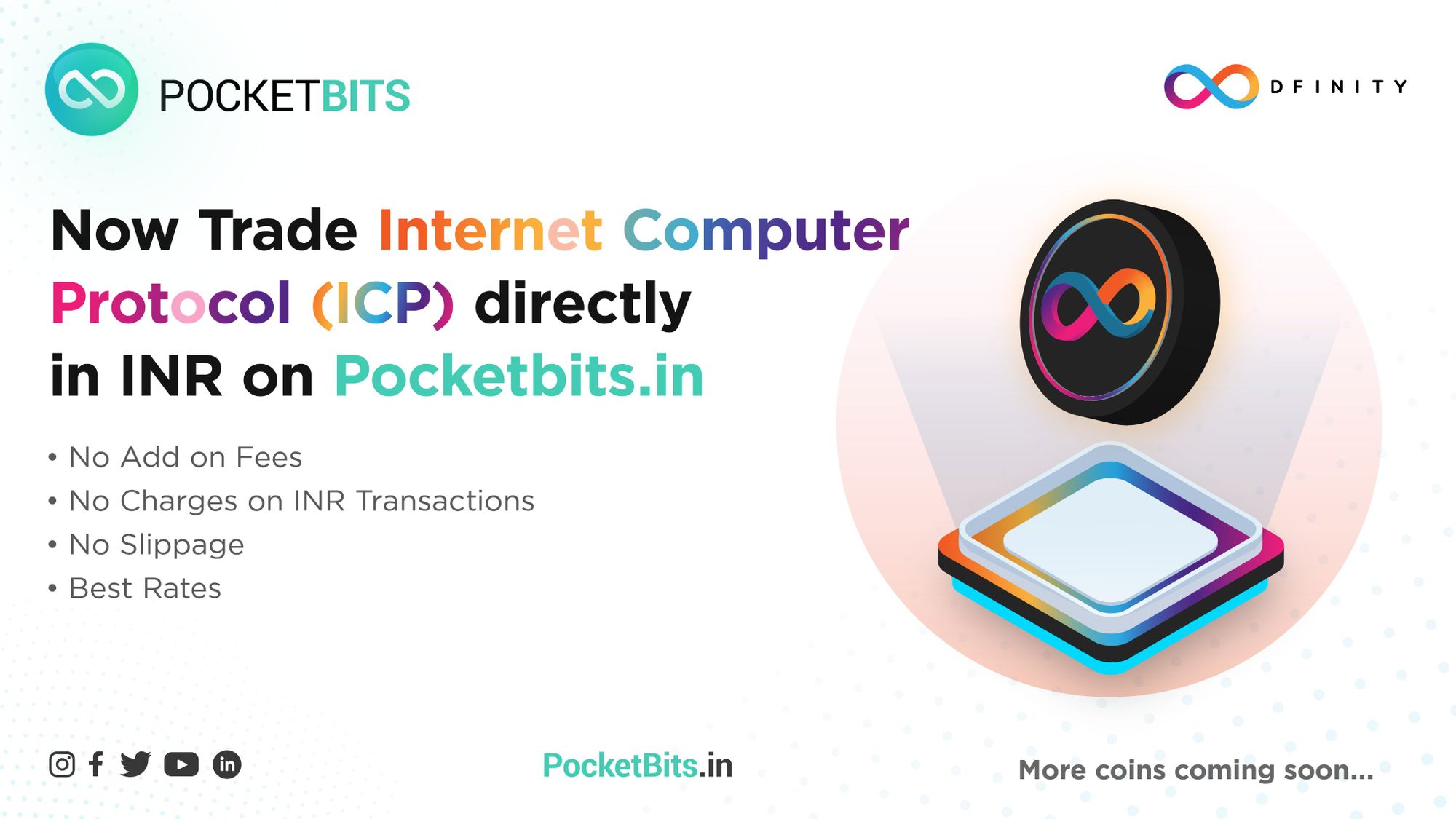 BUY Internet Computer (ICP) in INR on PocketBits!