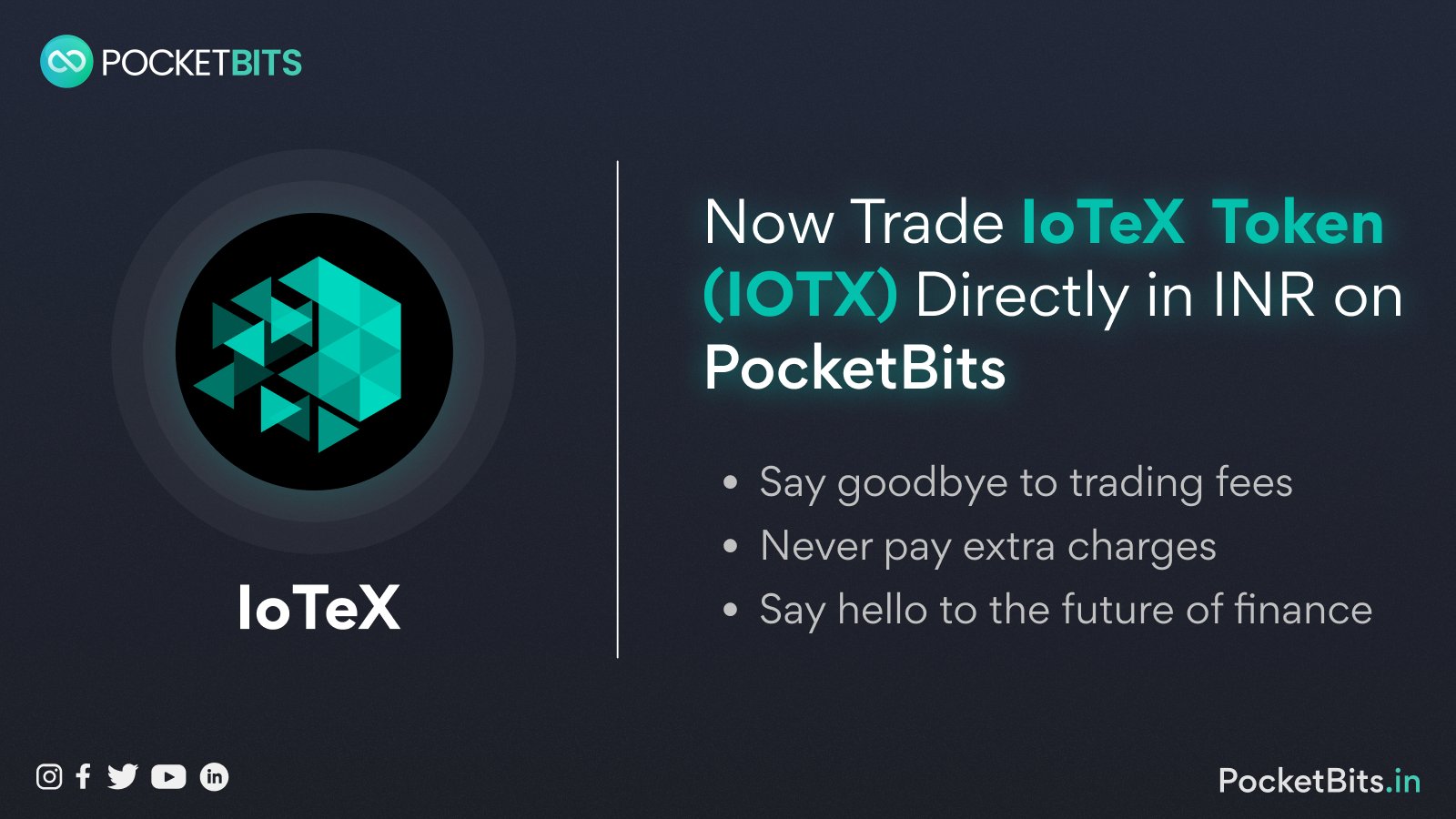 BUY IoTeX (IOTX) in INR on PocketBits!