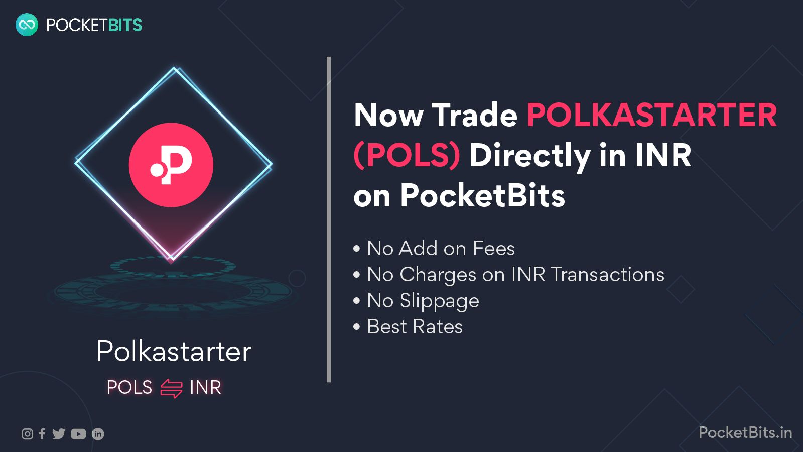 BUY Polkastarter (POLS)in INR on PocketBits!