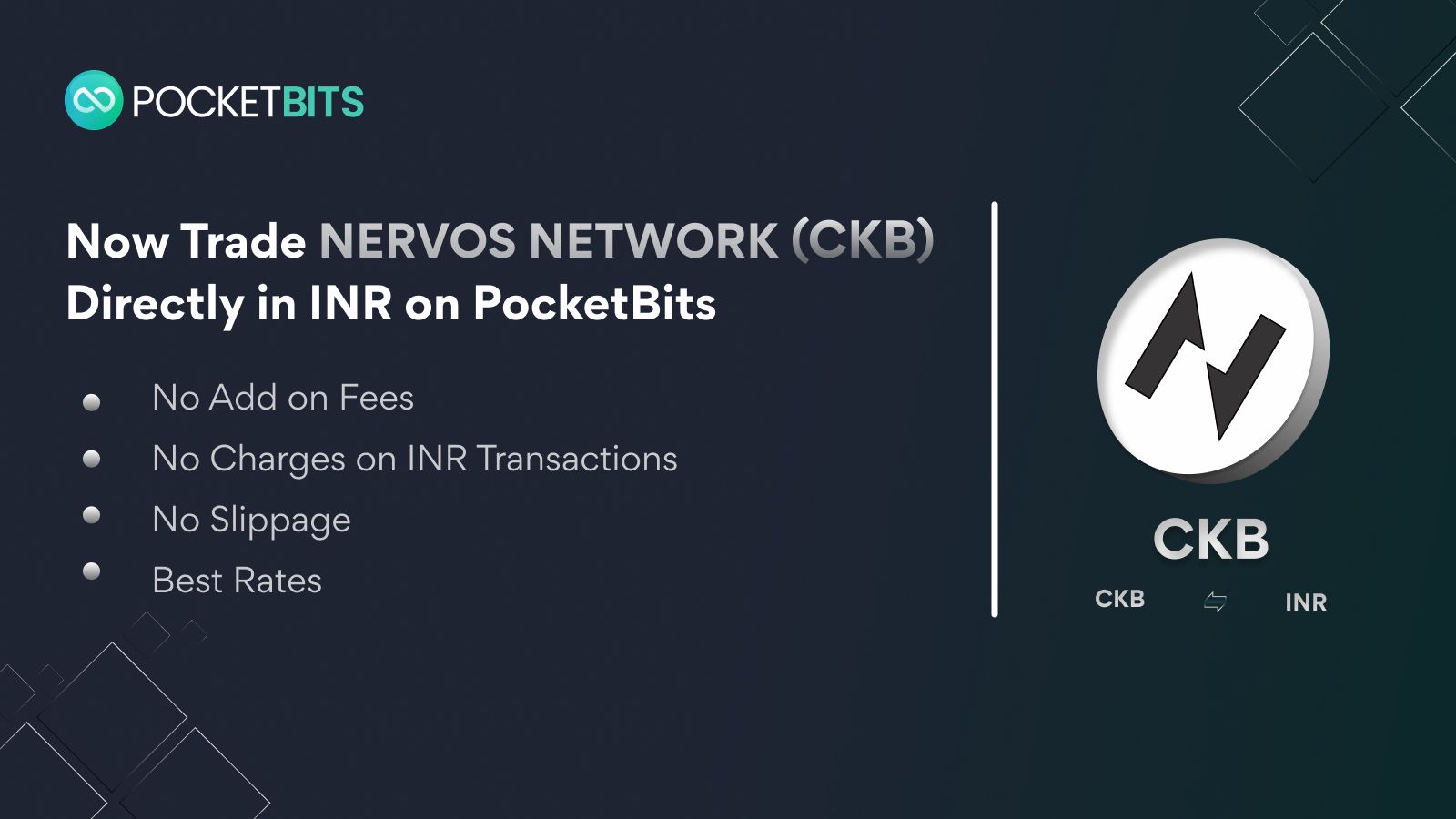 BUY Nervos Network (CKB) in INR on PocketBits!