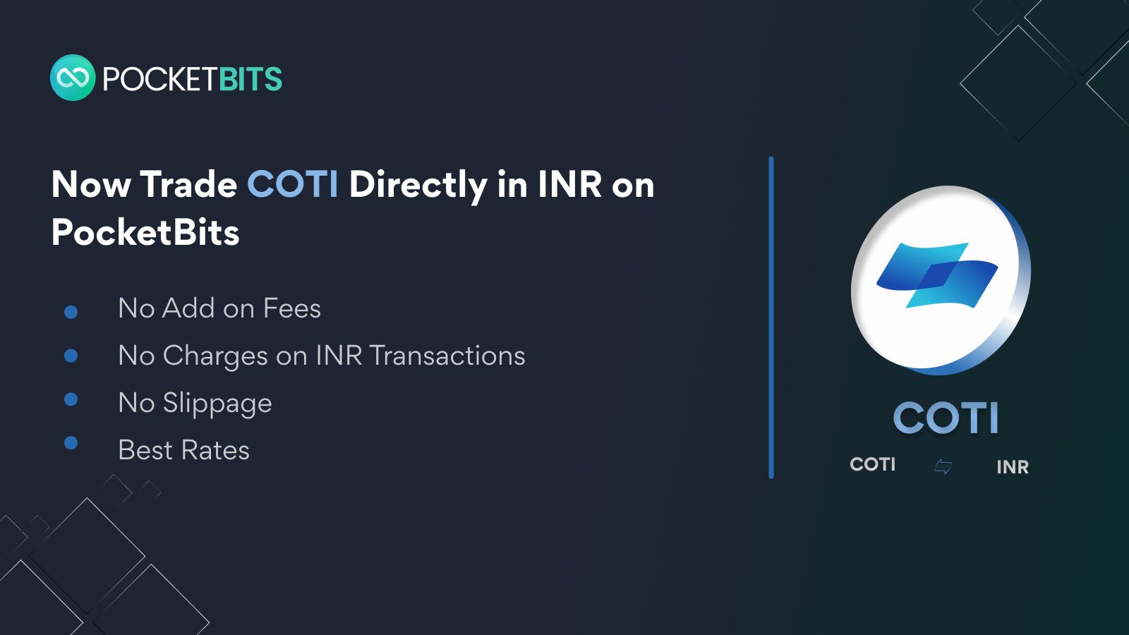 BUY COTI (COTI) in INR on PocketBits!