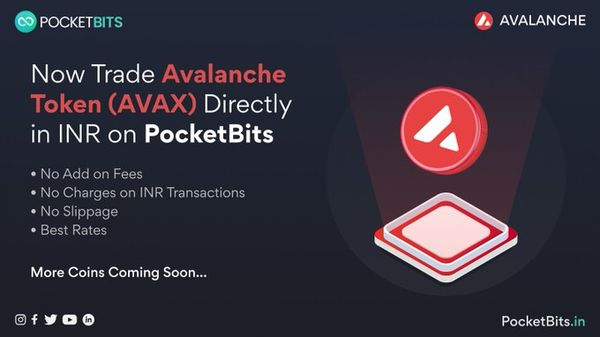 Buy, Sell, Trade Avalanche Token (AVAX) in INR on PocketBits