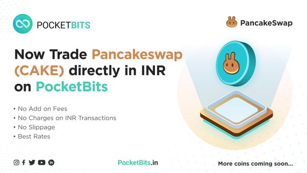 BUY PancakeSwap (CAKE) in INR on PocketBits!