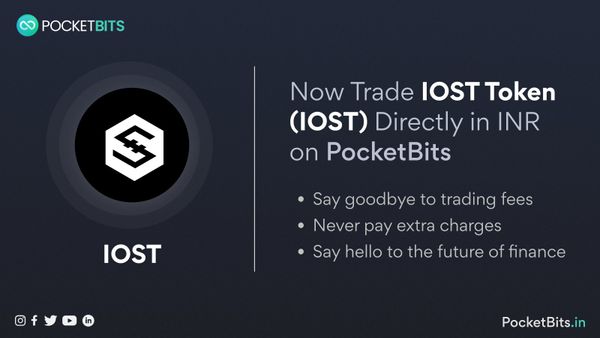 BUY IOST Token (IOST) in INR on PocketBits!