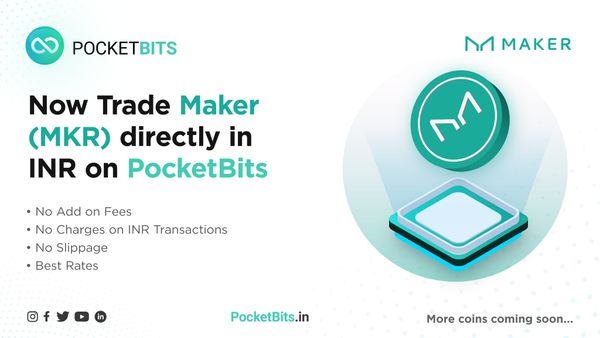 BUY MakerDAO (MKR) in INR on PocketBits!