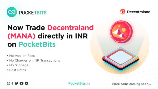 BUY Decentraland (MANA) in INR on PocketBits!