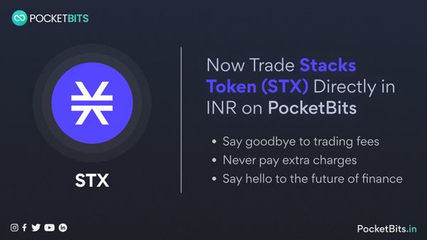 BUY Stacks (STX) in INR on PocketBits!