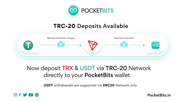 TRC-20 Deposits Are Live On PocketBits