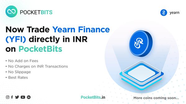 BUY Yearn.finance (YFI)
 in INR on PocketBits!