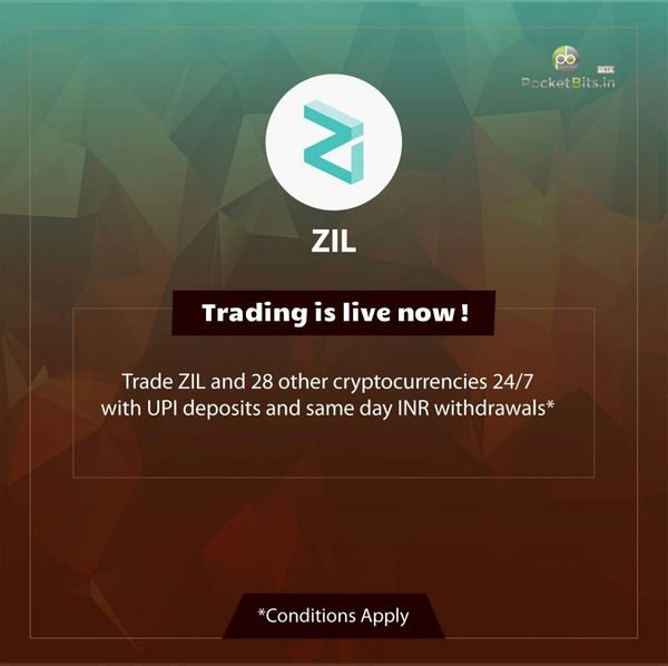 BUY Zilliqa (ZIL) in INR on PocketBits!