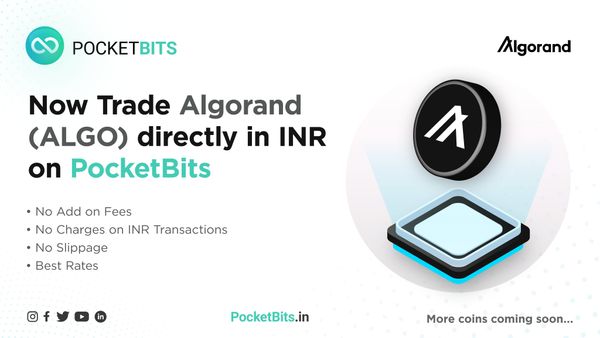 BUY Algorand (ALGO) in INR on PocketBits!