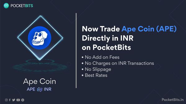 BUY Apecoin (APE) in INR on PocketBits!